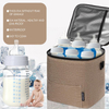 Leakproof Reusable Custom Logo Breast Milk Storage Thermal Bags Insulated Baby Bottle Cooler Bag with Ice Pack