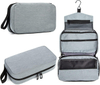 Gray Oxford Fabric Travelling Cosmetic Bag Hanging Hook Toiletry Bags For Women And Men Toiletries Tool