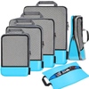 Practical 6 Pack Compression Travel Storage Bag Organizer Camping Cloth Shoe Suitcase Packing Cube Set