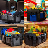 Large Capacity Fold Car Trunk Cover Organizer Box Multi Compartment Bag Travel Drink Car Grocery Organizer