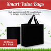 50 Pack Eco-friendly Reusable Shopping Tote Bag with Strong Handle Custom Non Woven Packaging Bag for Women
