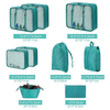 9 Piece Traveling Cosmetic Suitcases Compressing Luggage Organizer Expanded Packing Cubes Travel Organizer for Man And Women