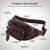 Outdoor Factory Price Brown PU Leather Waist Bag for Travel Waterproof Chest Crossbody Shoulder Bum Fanny Pack Bag