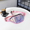 Clear Holographic Laser Belt Bags Reflective Transparent PVC Fanny Pack Waist Jelly Bag Women
