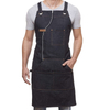 custom denim apron with multi pocket for kitchen crafting cooking