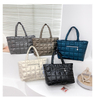 2021 Wholesale Gym Waterproof Storage Quilt Stitching Woman Puffy Shoulder Bag