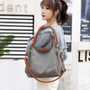 women durable canvas handbag tote bag with external pockets heavy duty casual shoulder bag for women
