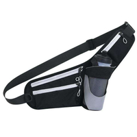 Running Belt Waist Pack with Water Bottle Holder Fanny Pack Reflective Waist Bag Travel Money Belt for Cycling Runner