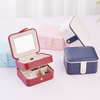 Square Embossed Logo Ring Earring Jewelry Boxes Organizer Small Portable Waterproof Travel Jewelry Box