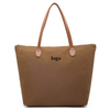 custom logo waterproof shoulder tote bag for women lightweight oxford handbag for travel shopping work
