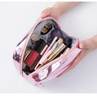 Waterproof Shiny Pu Makeup Bag High Quality Pu Leather Toiletry Cosmetic Bags for Men Women Custom Logo