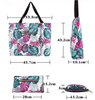 Women Printing Collapsible Foldable Grocery Carrier Bag Reusable Large Tote Bag Folding Custom Reusable Shopping Bags