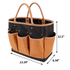 Durable Waterproof Outdoor Plumber Garden Tool Kits Organizer Pouch Multi-pockets Lady Men Garden Tote Tool Bag
