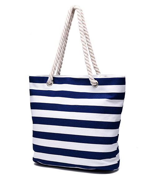 Wholesale extra large rope handle canvas beach bags