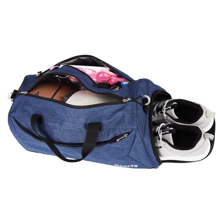 Outdoor travel bag waterproof gym sports duffle bag with shoe compartment