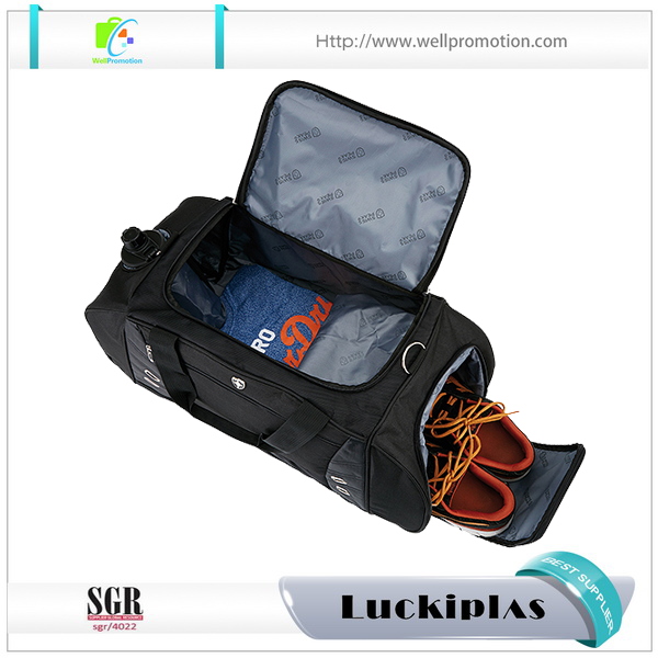 Outdoor travel sports duffle bag gym with water bag and shoe compartment