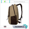 Custom Camping 48L Capacity Canvas Leather School Backpack