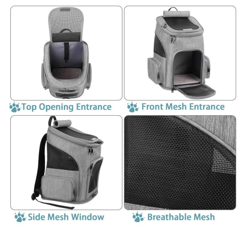Comfort Cat Backpack Bag Large Pet Carrier Bag Airline Approved Hiking Travel Camping Outdoor Hold Pets Up to 18 Lbs