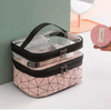 Makeup Bags Double Layer Travel Cosmetic Cases Make Up Organizer Toiletry Bags