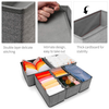 Stable Foldable Clothes Organizer with Dividers Tie Sock Jeans Storage Bag Organizer Large Capacity Clothes Drawer Organizer