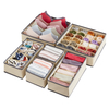 Portable Clothes Storage Bag Organizer for T-shrit Underwear Sock Tie Folding Board Washable Closet Storage Clothes Organizer