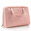 Good Design PU Cosmetic Bag Waterproof Leather Travel Toiletry Bag with Handle Designer Makeup Bag Pouch
