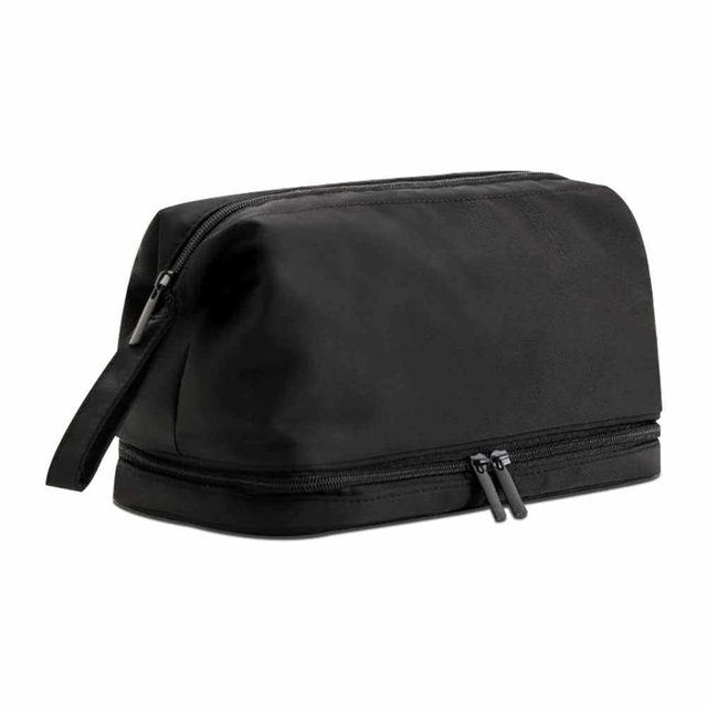 Custom Logo Double Layer Makeup Bag Waterproof Cosmetic Bags Organizer for Women Travel Toiletry Bag Zipper Pouch