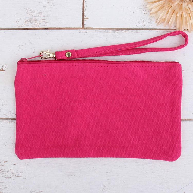 Portable Canvas Cosmetic Bag Pouch for Make Up Tools Wholesale Cotton Travel Toiletry Bag Custom Logo
