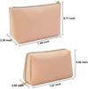 PU Leather Make Up Bag Set Waterproof Leather Cosmetic Bag Men\'s Leather Toiletry Bag