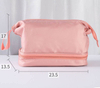 High Quality Double Layer Toiletry Bag Waterproof Fabric Portable Two Layer Zipper Storage Makeup Cosmetic Bags for Travel