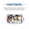 Private Label Double Layer Makeup Bag Waterproof Cosmetic Bags Organizer for Women Travel Toiletry Bag Large Brush Case