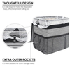 Multifunctional Foldable Front Back Seat Car Trash Can Truck Organizer Bag Waterproof Garbage Bin for Cars with Pockets