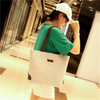 Hot Sell Linen Designer Bag Tote Large Natural Burlap Bags Eco Friendly with Leather Handle for Travel Shopping School