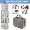 Factory Custom Logo Multi-pocket Large Space Cosmetic Hanging Bag Women Travel Makeup Organizer Tote Bag