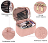 Premium Large Capacity Waterproof Leather Make Up Case Makeup Pouch Bag Cosmetic Travel Bag Set