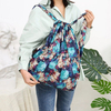 Vintage Drawstring Backpacks Women Large Capacity Ethnic Style Waterproof Nylon Rucksack Shoulders Backpacks