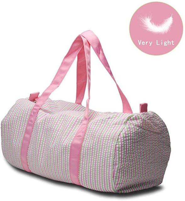 Duffle Bag - Weekender Overnight Carry-on Plaid Gym Bag, Oversized Lightweight Duffel with Zipper