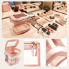 Luxury Ladies Clear PVC PU Lipstick Storage Case Small Makeup Carrying Zipper Bag