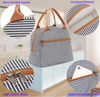 Wholesale Striped Custom Pincic School Kids Women Men Travel Sport Fish Cooler Bag Insulated Handbag Tote Lunch Bag
