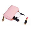 Cute Pink Color Waterproof Essential Oil Carry Bag Travel Makeup Storage Clutch Zipper Pouch