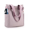 Fashionable Handle Cross Shopping Tote with Pocket And Zipper Shoulder Cotton Bags with Custom Printed Logo