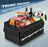 Car Trunk Organizer With Foldable Lid Collapsible Cargo Portable Travel Toy Accessories SUV Car Storage Organizer
