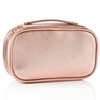 Gold PU Leather Small Cosmetic Bag Portable Cute Travel Makeup Bag For Women And Girls Makeup Brush Organizer Cosmetics Pouch