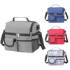 Large 2 Compartment Insulated Lunch Bag Men Women cans Cooler Tote Bag Soft Leakproof Liner Milk Box For Work