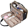 Portable Makeup Organizer Large Makeup Cosmetic Case Travel Bag Organizer Toiletry with Transparent PVC Compartment for Bathroom