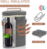 Leakproof Travel Thermal Insulated Wine Cooler Tote 2 Bottle Wine Carring Sling Cooler Bag with Adjustable Shoulder Strap