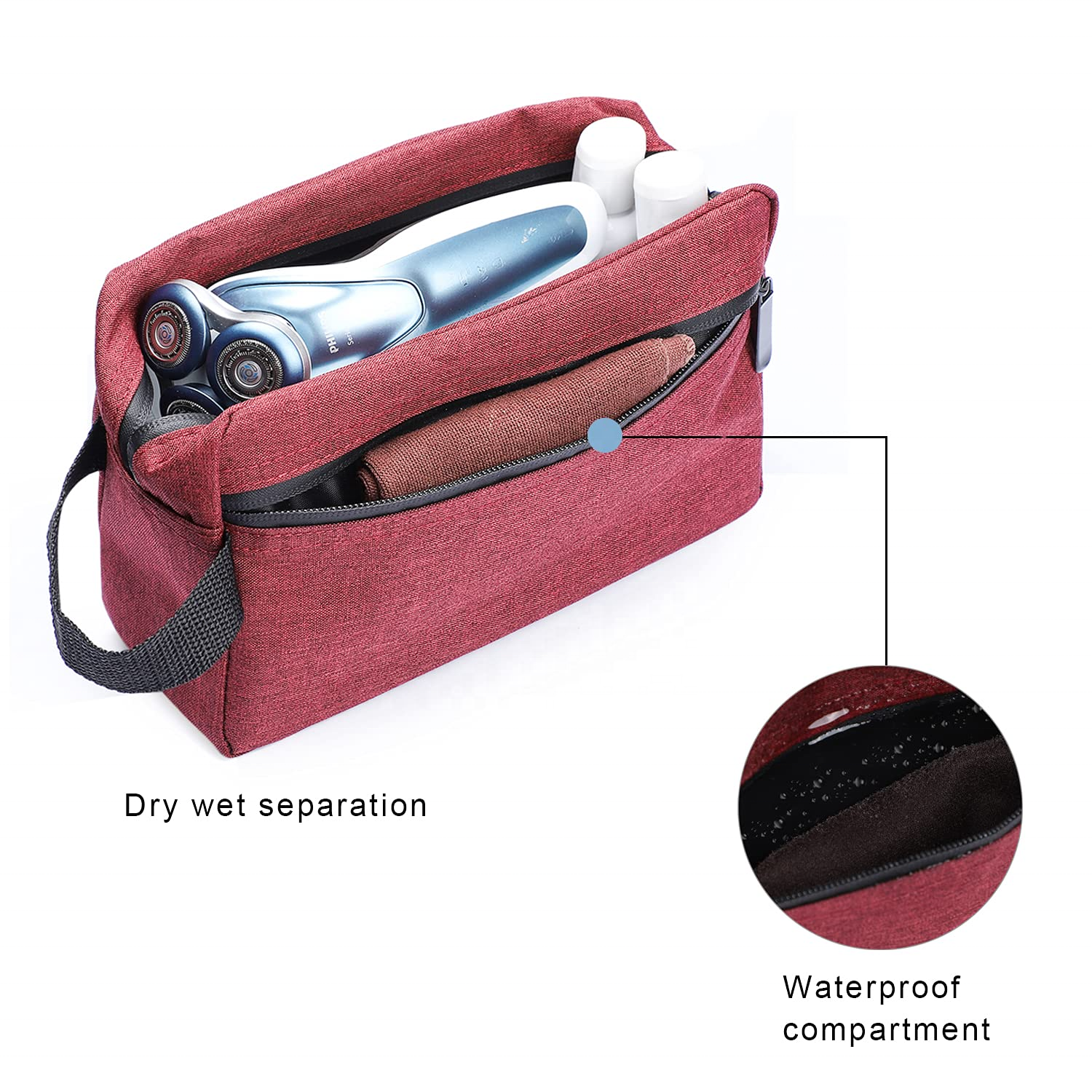 Waterproof Wholesale Hanging Travel Toiletry Bag Dopp Kit Shaving Organizer Men Toiletry Makeup Bag