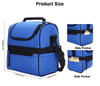 Amzon's Hot Sales Double Portable Shoulder Outdoor Waterproof Insulated Thermal Lunch Cooler Bag