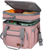 BSCI Factory Double Oxford Cloth Fashion Portable Shoulder Outdoor Picnic Refrigerated Insulated PEVA Lunch Cooler Bag
