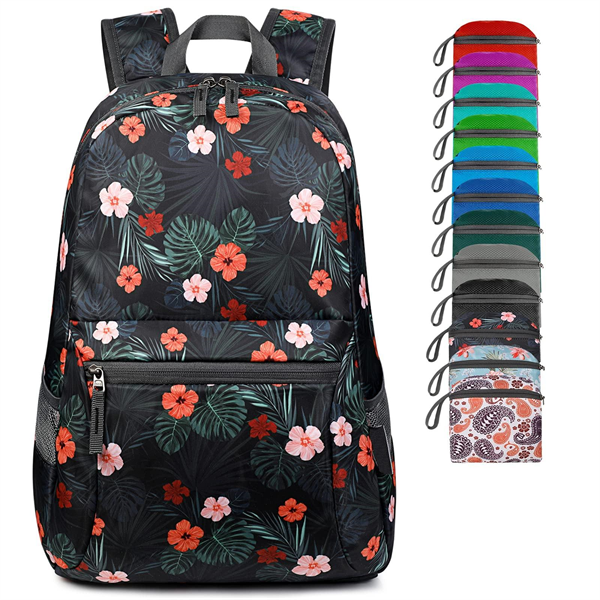 Promotion Custom Printing Foldable Travel Hiking Daypack Foldable Backpack 20L Lightweight Packable Backpack